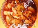 Рецепта Бобена чорба / супа с джанки, пресен лук, чушки, моркови и доматено пюре